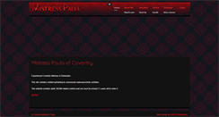 Desktop Screenshot of mistress-paula.co.uk